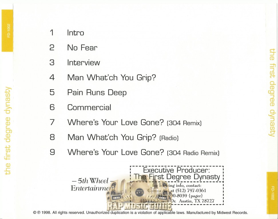 First Degree Dynasty - The First Degree Dynasty: CD | Rap Music Guide